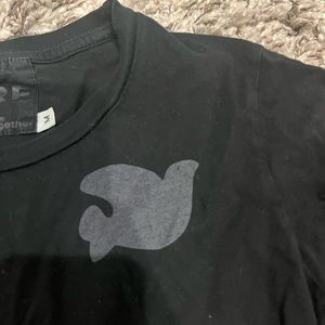 Free city black long sleeve with one side striped